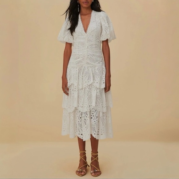 NWT FARM Rio Cotton Eyelet Dress Size S - Picture 4 of 12